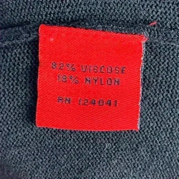 Red Womens sweater size XL black gray button down cardigan - Picture 7 of 7